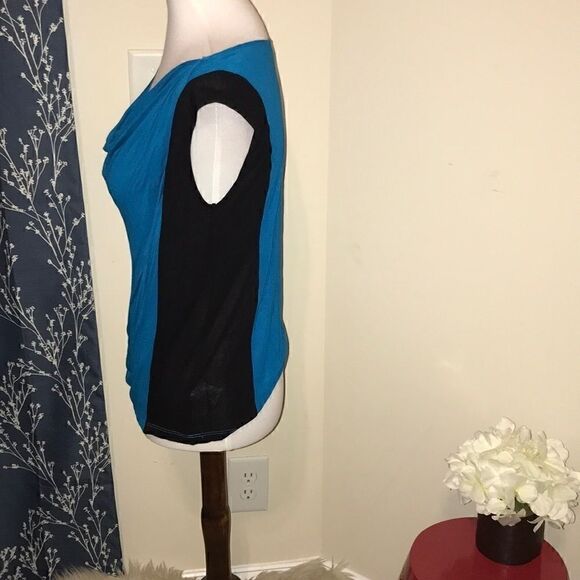 Derek Lam Atlantic Blue Cowl Neck Sleeveless Top - Picture 2 of 7